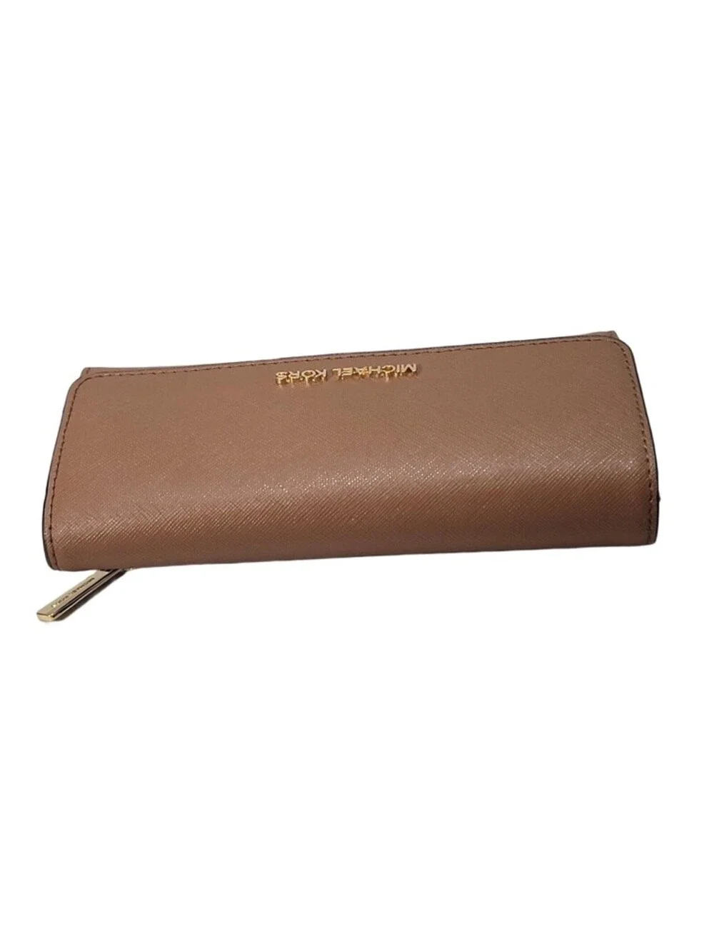 MICHAEL KORS JET SET TRAVEL LARGE TRIFOLD WALLET BROWN LUGGAGE